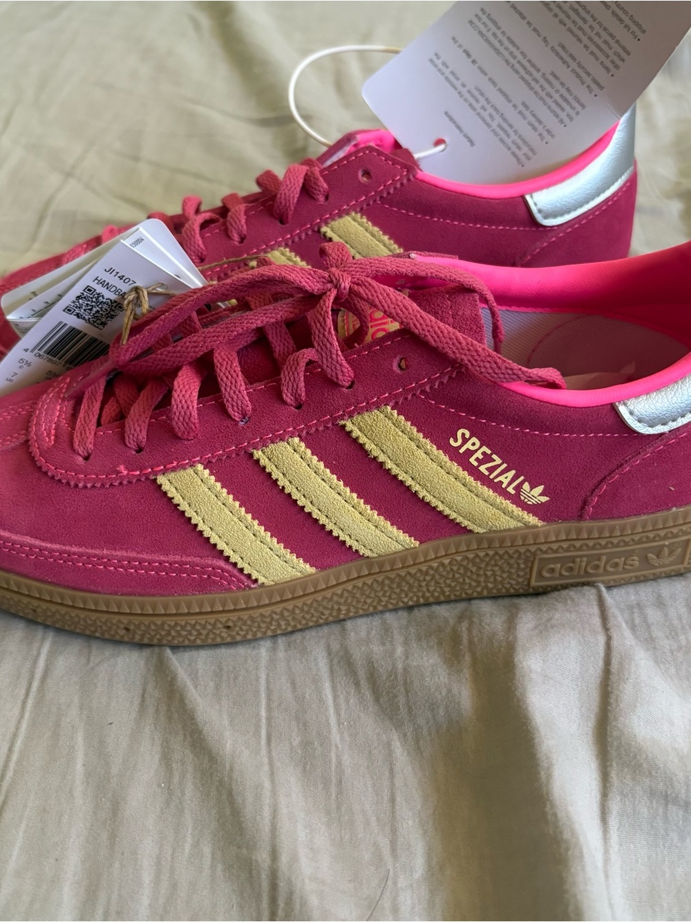 Adidas Handball Spezial W Lucid Pink Sneakers NWT Size 7 - Picture 3 of 7